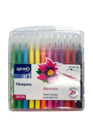 Flamastry p�dzelkowe Spree 24 kolory