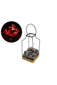 Adar Lampion kominek LED z imitacj� ognia