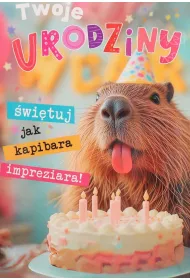 Karnet okazjonalny B6 z kopert� Urodziny PAN DRAGON KB6HOLO-33