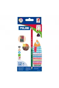 Milan Kredki tr�k�tne Bicolor 24 kolor�w 12 szt.