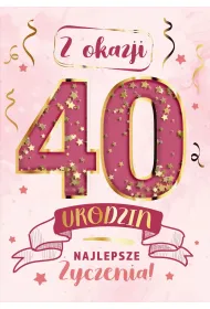 Armin Style KARNET URODZINY 40 B6 Z KOP AS KONFETTI KF-13