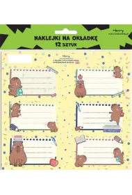 Henry Naklejki na zeszyty - Kapibary 12 szt.