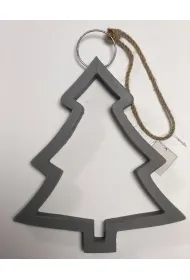 Penword Zawieszka �wi�teczna drewniana szara choinka 23cm