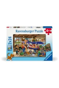 Puzzle dla dzieci 2x24 el. 2D Mechanicy w akcji Ravensburger