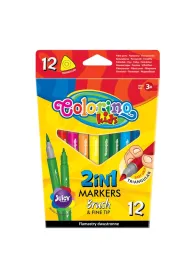 Patio Flamastry Colorino Kids p�dzelkowe dwustronne 12 szt.