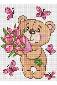Diamentowa mozaika - Uroczy pluszowy mi 30x40cm