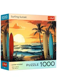 Puzzle 1000 USA Collection: Surfing Sunset TREFL