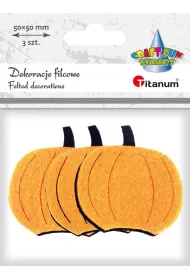 Titanum Dekoracje filcowe dynie 3D 50x50mm 8 szt.