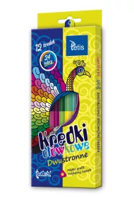 Tetis Kredki dwustronne ki 24 kolor�w 12 szt.