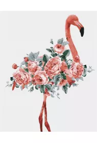 ArtiFly Malowanie po numerach - Kwiatowy flamingo 40x50cm