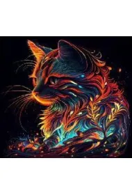 Norimpex Diamentowa mozaika - Kot w kolorach z ro�linkami 40x30cm