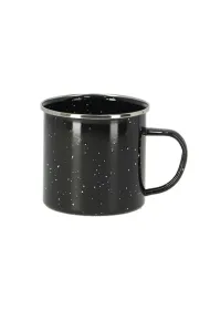 Esschert Design Kubek emaliowany czarny 350 ml