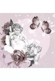Clear Creations Karnet kwadrat CL0923 Kwiaty i motyle