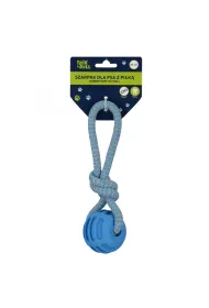 Zabawka dla psa Szarpak 20 cm z pi�k� niebieski TRIK&ROLL 560875