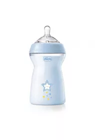 Chicco NaturalFeeling Butelka plastikowa ze smoczkiem silikonowym przep�yw szybki 6 m+ 330 ml