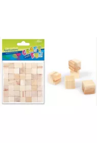 Craft with Fun Ozdoba dekoracyjna drewniane kostki 49 szt.