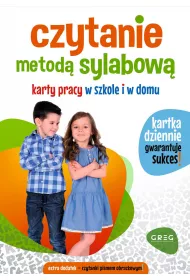 Karty pracy w szkole i w domu. Czytanie metod sylabow