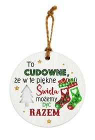 Kukartka Zawieszka ceramiczna Bo�e Narodzenie