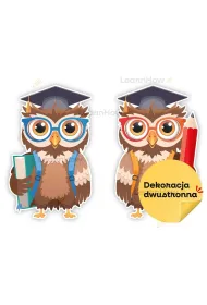 LearnHow Dekoracje szkolne - Du�e sowy w beretach