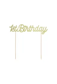 Topper 1st Birthday z�oty 19,5cm