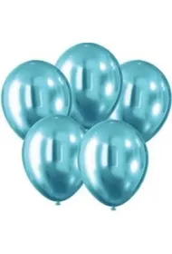 Balony z efektem chromu niebieskie 30cm