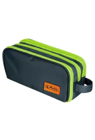 Pi�rnik kosmetyczka potr�jny neon/czarny HERLITZ