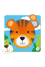 Puzzle mini 5 el. Sorter. Tygrys Dodo