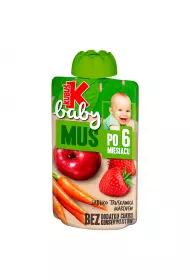Kubu Baby Mus po 6 miesicu jabko-truskawka-marchew 100 g