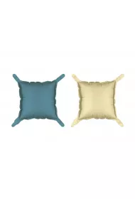 PartyDeco Balon foliowy Kwadrat be�owo-granat 35x35cm