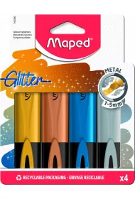 Maped Zakre�lacz fluo peps metaliczny brokat 4 kolory