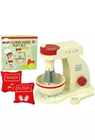 Drewniany robot kuchenny mikser z akcesoriami LeanToys