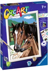Malowanie po numerach CreArt - Ko� i kotki Ravensburger