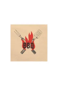 PartyDeco Serwetki BBQ, 33x33cm