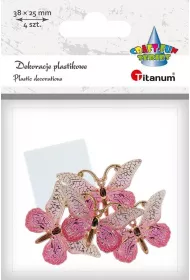 Titanum Dekoracje samoprzylepne motyle 38x23mm 4 szt.