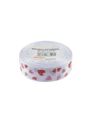 Brewis Wst��ka satynowa w serca bia�a 25mm x 22m