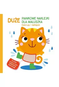 Du�e piankowe naklejki dla maluszka. Kotek
