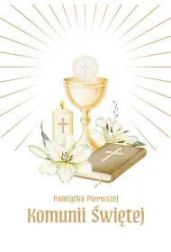 Zielona Sowa PAMIATKA KOMUNII 175X245 KIELICH ZS