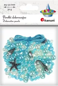 Pere�ki dekoracyjne zestaw do zrobienia bi�uterii tonacja b��kitne TITANUM CRAFT-FUN SERIES