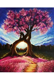 Norimpex Diamentowa mozaika - R�owe drzewa 1009223 30x40cm