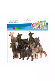Craft with Fun Ozdoba drewnokszta�ty sarenki z kory 6 szt.