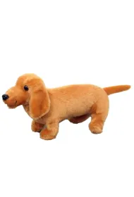 Maskotka Pies Jamnik jasno br�zowy 25cm LeanToys