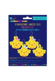 Zestaw kreatywny - zawieszki z filcu kurczaczki, 4 szt. dpCraft