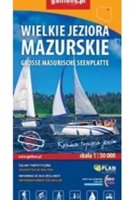 Mapa turystyczna Wielkie Jeziora Mazurskie 1:50 000