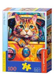 Puzzle 100 el. Cat Bus Travel Castorland