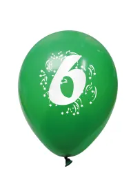 Arpex Balon dekoracyjny z nadrukiem cyferki 6 K7936