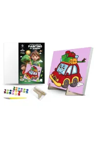 Malowanie po numerach - Zabawny samoch�d 25x25cm Qbee