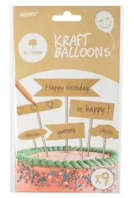 Arpex Pikery flagi Kraft Balloons 9 szt.