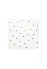 PartyDeco Serwetki Serca bia�y 33x33cm
