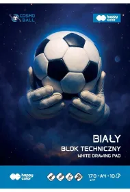 Paczka Blok techniczny bia�y Cosmo Ball A4 170g.10 ark.Happy Color 20 sztuk