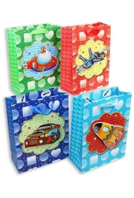 Polkart Torebka prezentowa S dzieci�ca, pojazdy (18x23,5,8cm) mix
